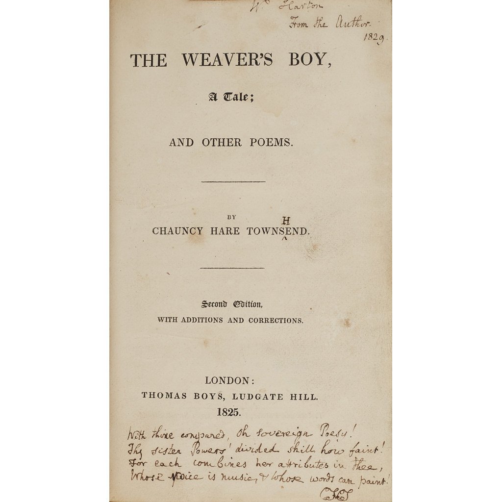 Appraisal: Townshend Chauncy Hare The Weaver's Boy London Thomas Boys Second