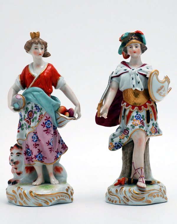 Appraisal: Pair of Ernst Bohne Sons porcelain figurines circa of Romanesque