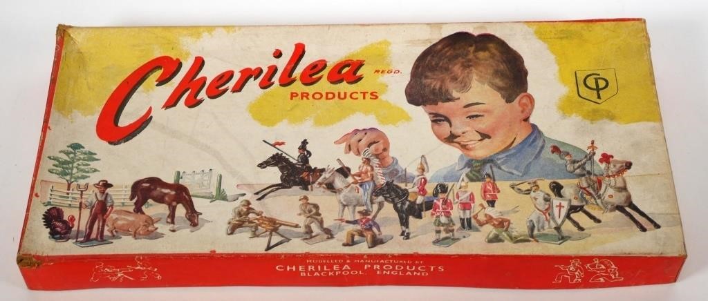 Appraisal: CHERILEA WESTERN LEAD FIGURES W Vintage lead toy figures Western