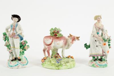 Appraisal: A pair of Derby figures of a Shepherd and Shepherdess