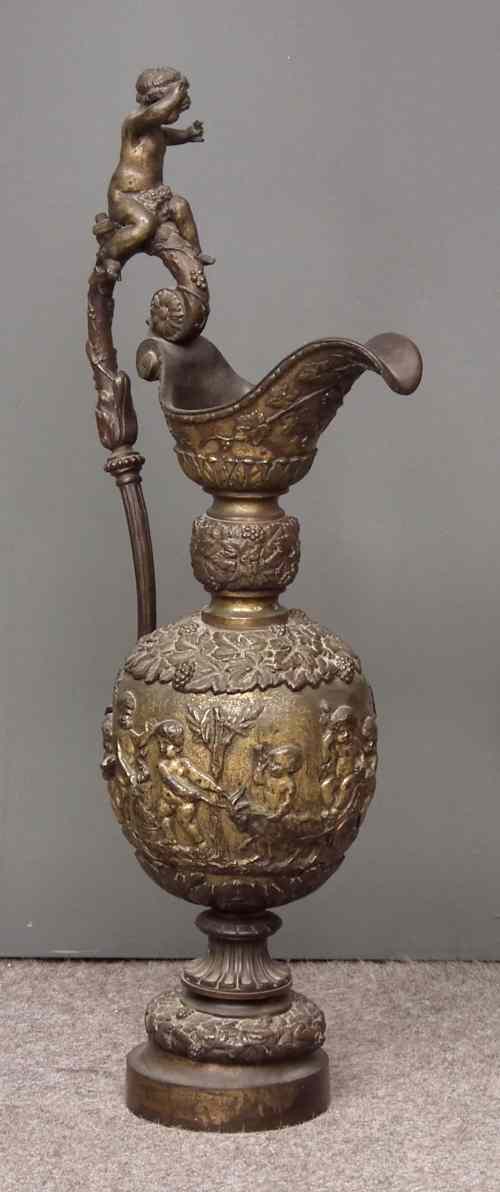 Appraisal: A late th Century bronzed metal ornament in form of