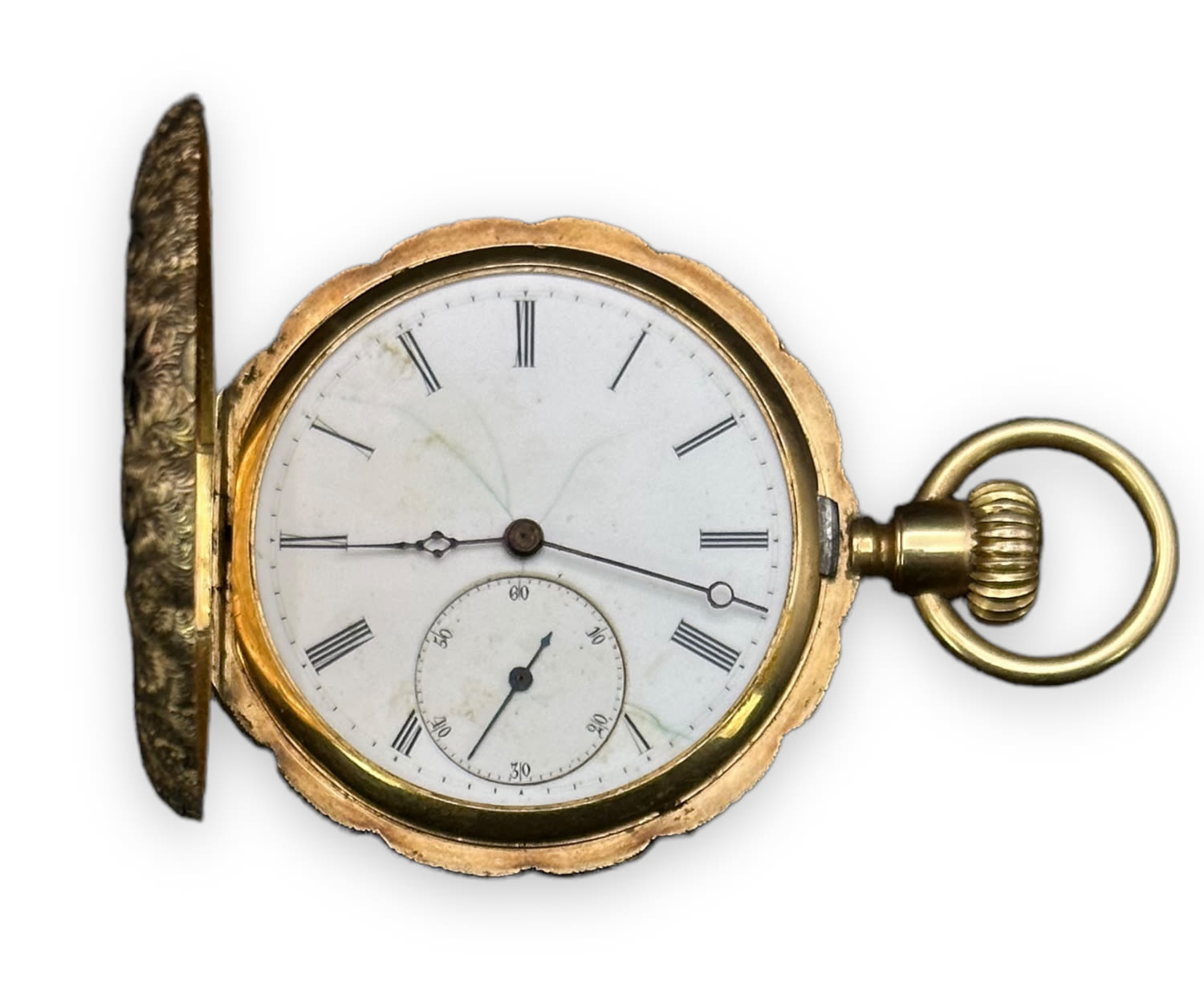 Appraisal: K Solid Gold Pocket Watch mmTotal weight including movement g