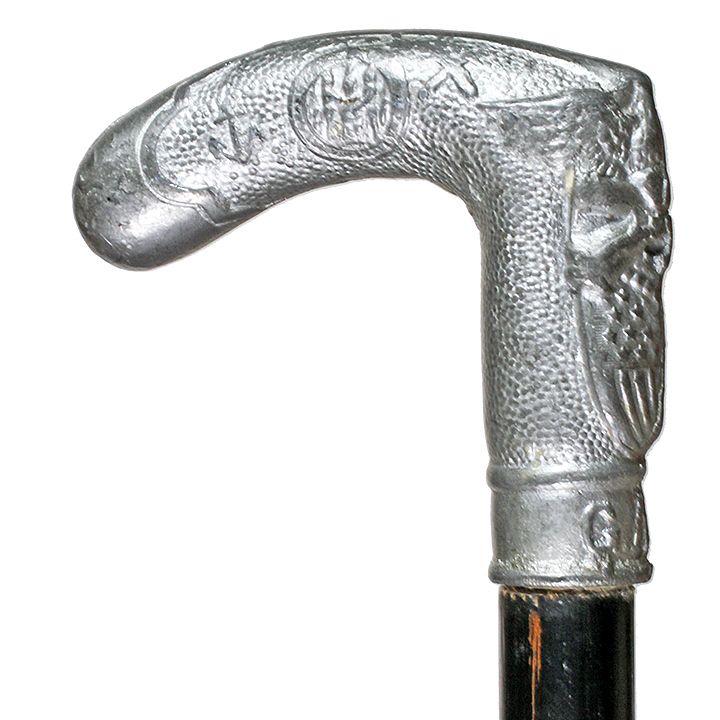 Appraisal: G A R Military Cane Late th Century- A pewter