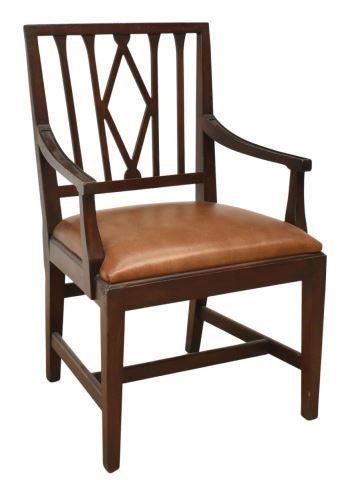 Appraisal: Ralph Lauren armchair late th c having an open slatted