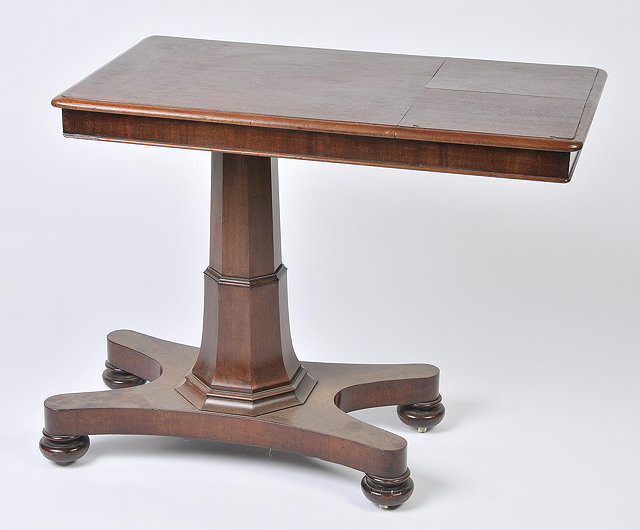 Appraisal: A VICTORIAN MAHOGANY ADJUSTABLE READING TABLE on octagonal column above