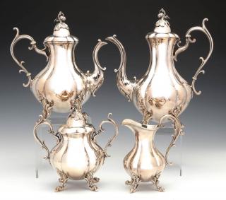 Appraisal: A REED AND BARTON 'WINTHROP' TEA AND COFFEE SERVICE Largest