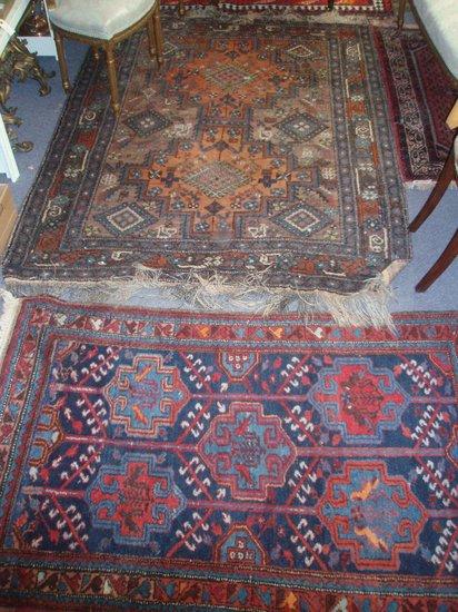 Appraisal: A Kashgai rug cm x cm x together with four