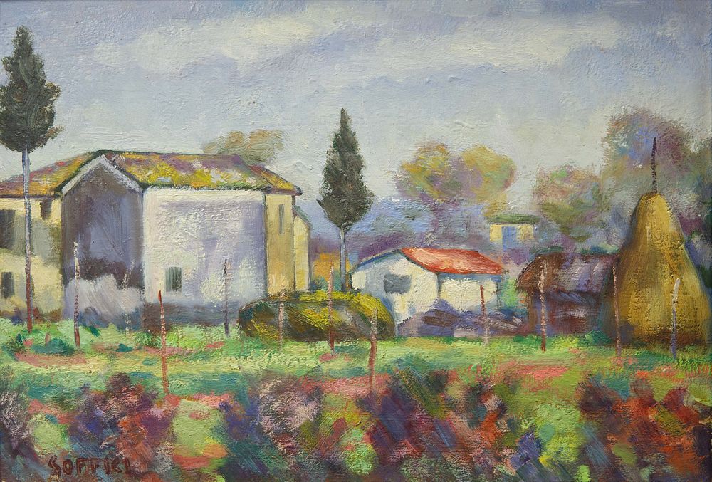 Appraisal: ARDENGO SOFFICI ITALIAN - ARDENGO SOFFICI ITALIAN - Paesaggio oil