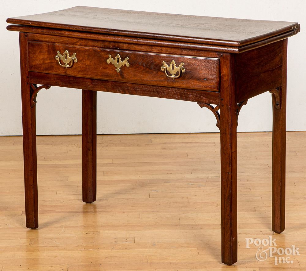 Appraisal: Pennsylvania Chippendale walnut card table Pennsylvania Chippendale walnut card table