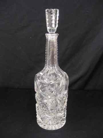 Appraisal: Cut Glass Decanter brilliant period bottle shape '' tall ten