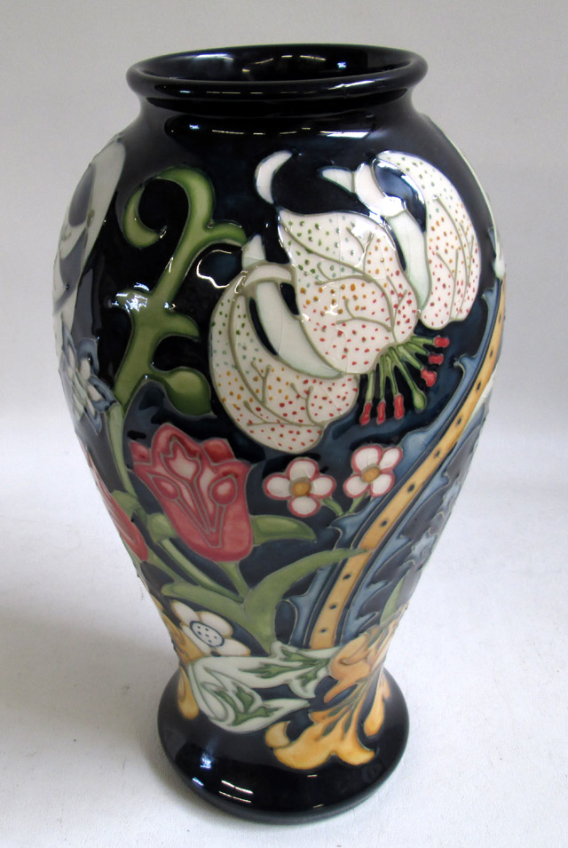 Appraisal: MOORCROFT POTTERY VASE hand painted under glaze in a Moorish