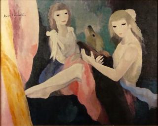 Appraisal: after Marie Laurencin French - Oil on Canvas Femmes Avec