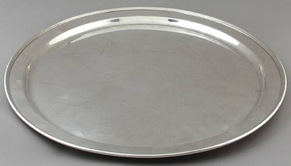 Appraisal: A sterling circular tray Tiffany amp Co New York NY