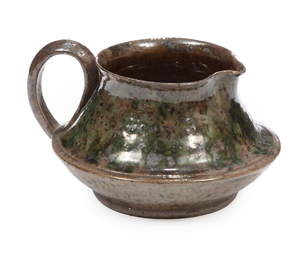 Appraisal: George Ohr Art Pottery Creamer c - marked speckled green