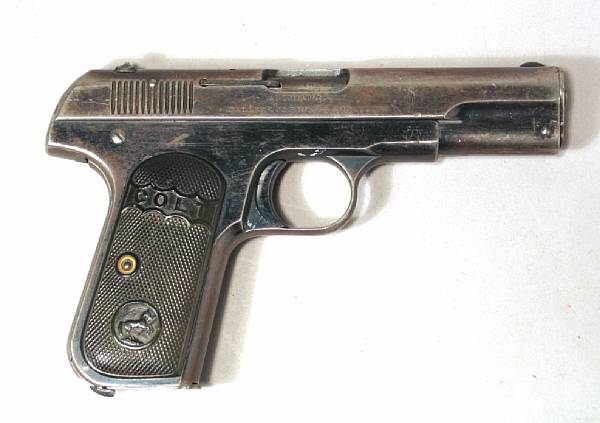 Appraisal: A Colt Model hammerless semi-automatic pistol Serial no for caliber