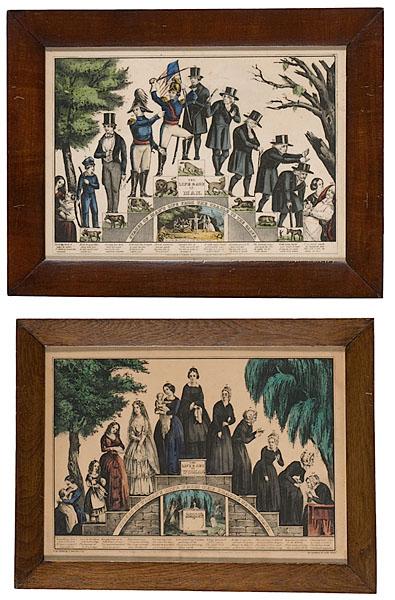 Appraisal: GROUP OF KELLOGG NATHANIEL CURRIER AND CURRIER IVES LITHOGRAPHS seven