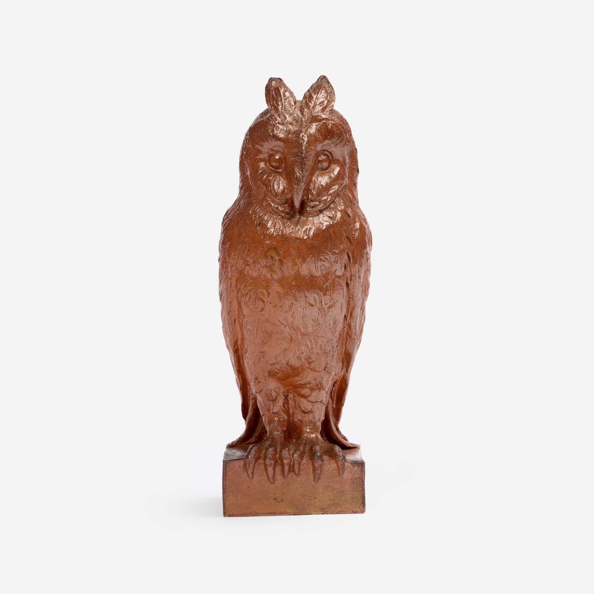 Appraisal: NOTTINGHAM STONEWARE LONG-EARED OWL CIRCA A beautifully modeled Nottingham England