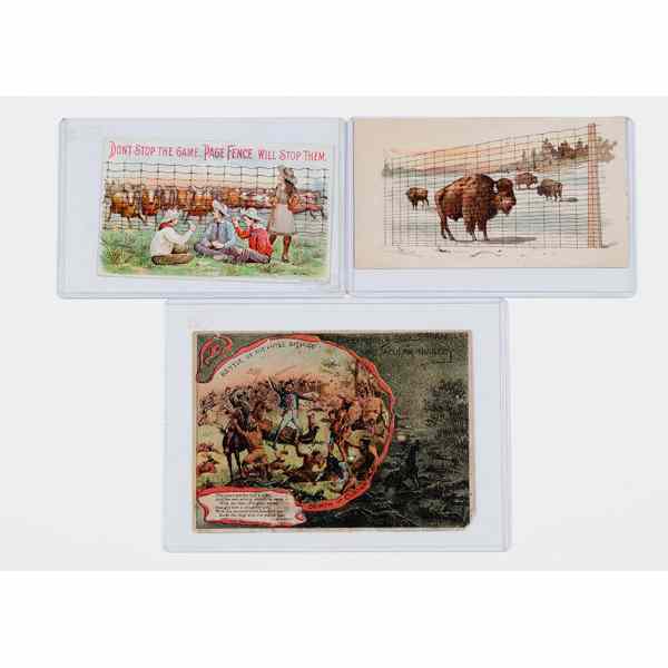 Appraisal: Wild West Show Trade Card Death of Custer Plus Lot