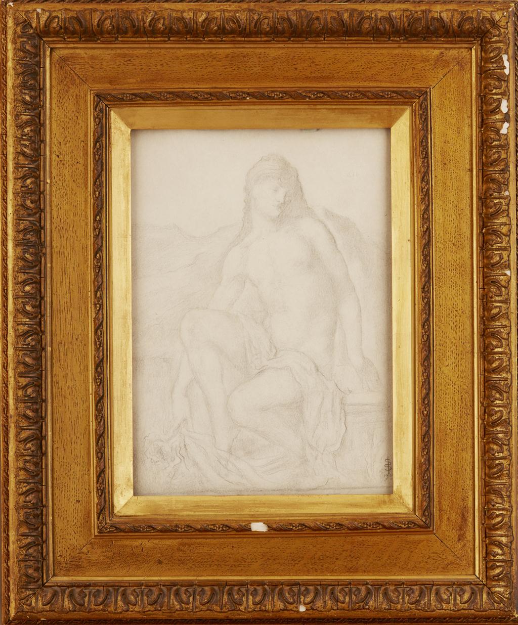 Appraisal: SIMEON SOLOMON BRITISH - ATTHIS Signed with monogram and dated