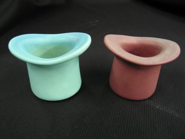 Appraisal: Van Briggle Art Pottery Top Hats toothpick holders or vases