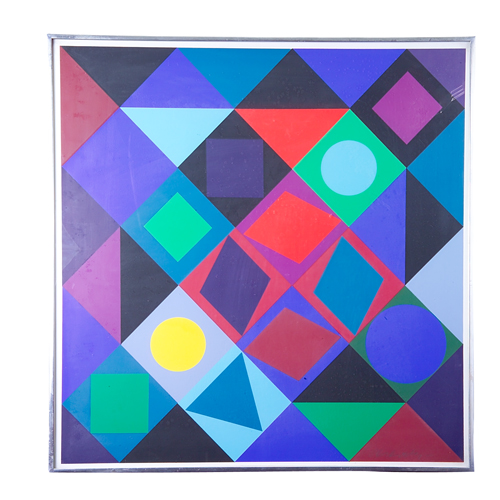 Appraisal: Victor Vasarely Planetarische Folklore screenprint in colors - x -