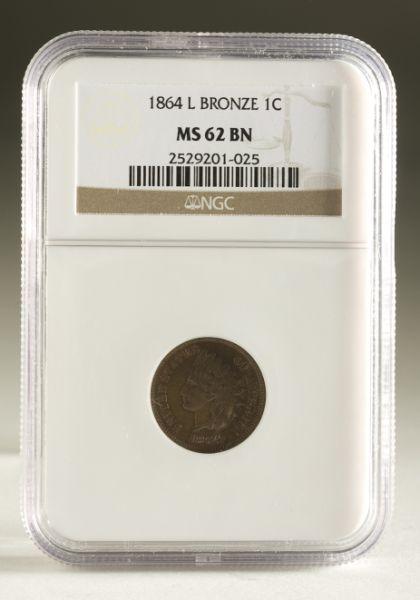 Appraisal: NGC MS BN -L Indian Head Cent plenty of bright