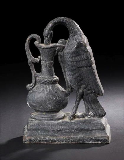 Appraisal: Good English Weighty Cast-Iron Vase and Eagle Doorstop third quarter