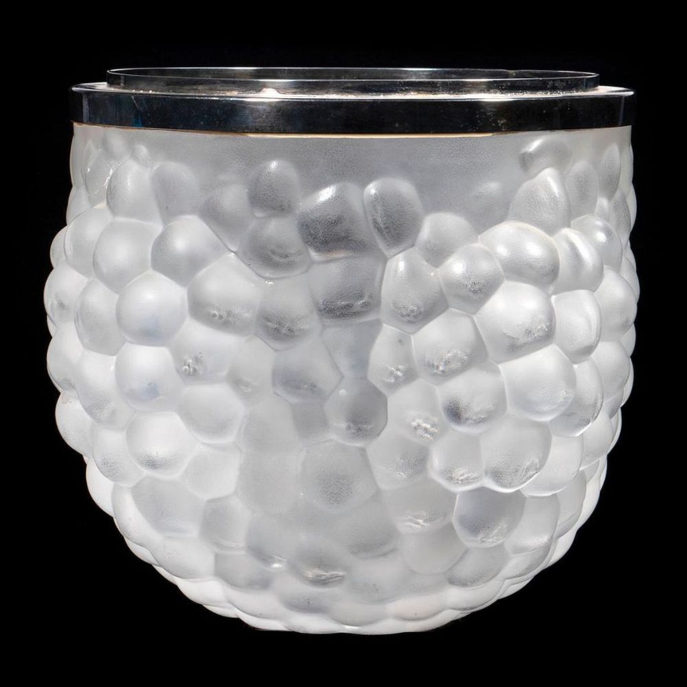 Appraisal: Lalique Glass Bowl Lalique Glass Bowl Size h x d