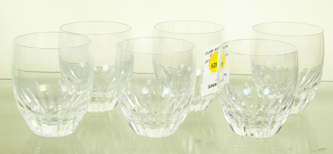 Appraisal: LOT OF BACCARAT CUT GLASS SMALL TUMBLERS IN THE MASSENA