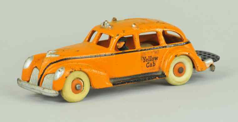 Appraisal: ARCADE YELLOW CAB c cast iron painted in bright orange