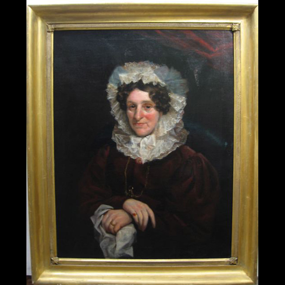 Appraisal: PORTRAIT OF A LADY TH CENTURY OIL ON CANVAS Label