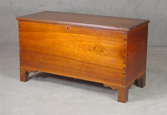 Appraisal: Walnut Dovetailed Blanket Chest Early th Century Molded edged top