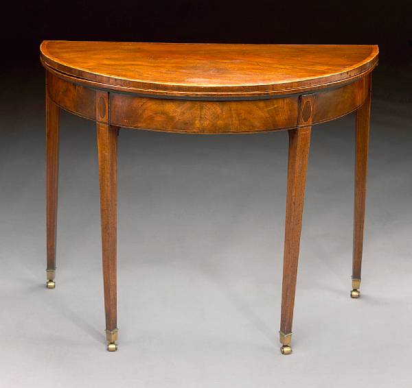 Appraisal: A George III inlaid mahogany games table third quarter th