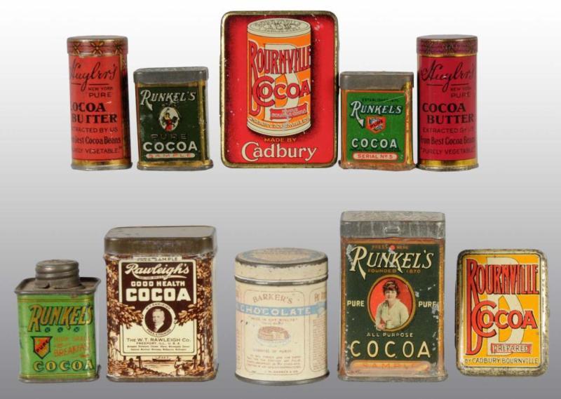 Appraisal: Lot of Small Cocoa Tins Description Nice grouping includes four