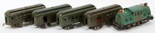 Appraisal: LIONEL PRE LIONEL PRE-WAR STANDARD GAUGE PASSENGER TRAIN C -