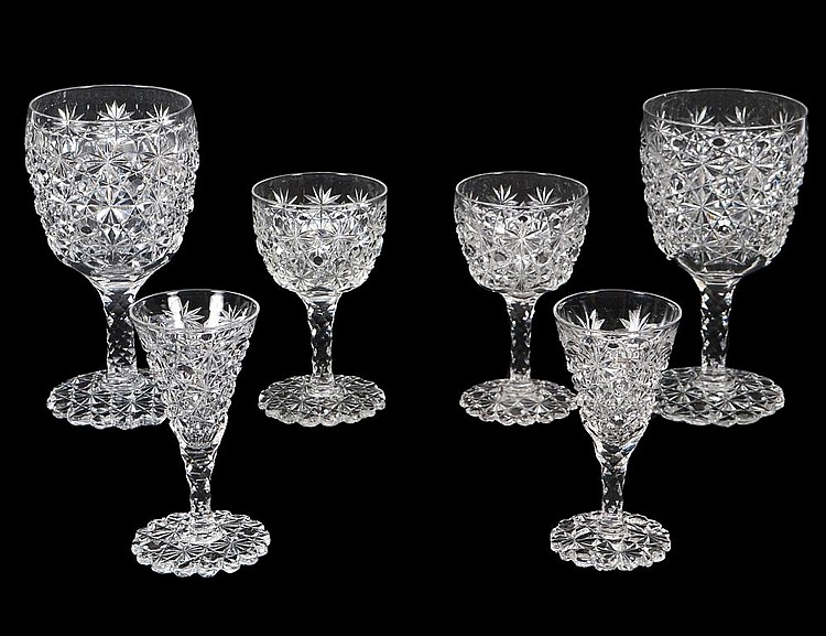 Appraisal: FIFTY-TWO PIECE CUT GLASS DRINKS SERVICE th Century English or