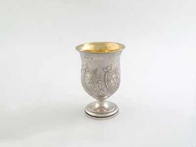 Appraisal: By Paul Storr a William IV goblet on a circular