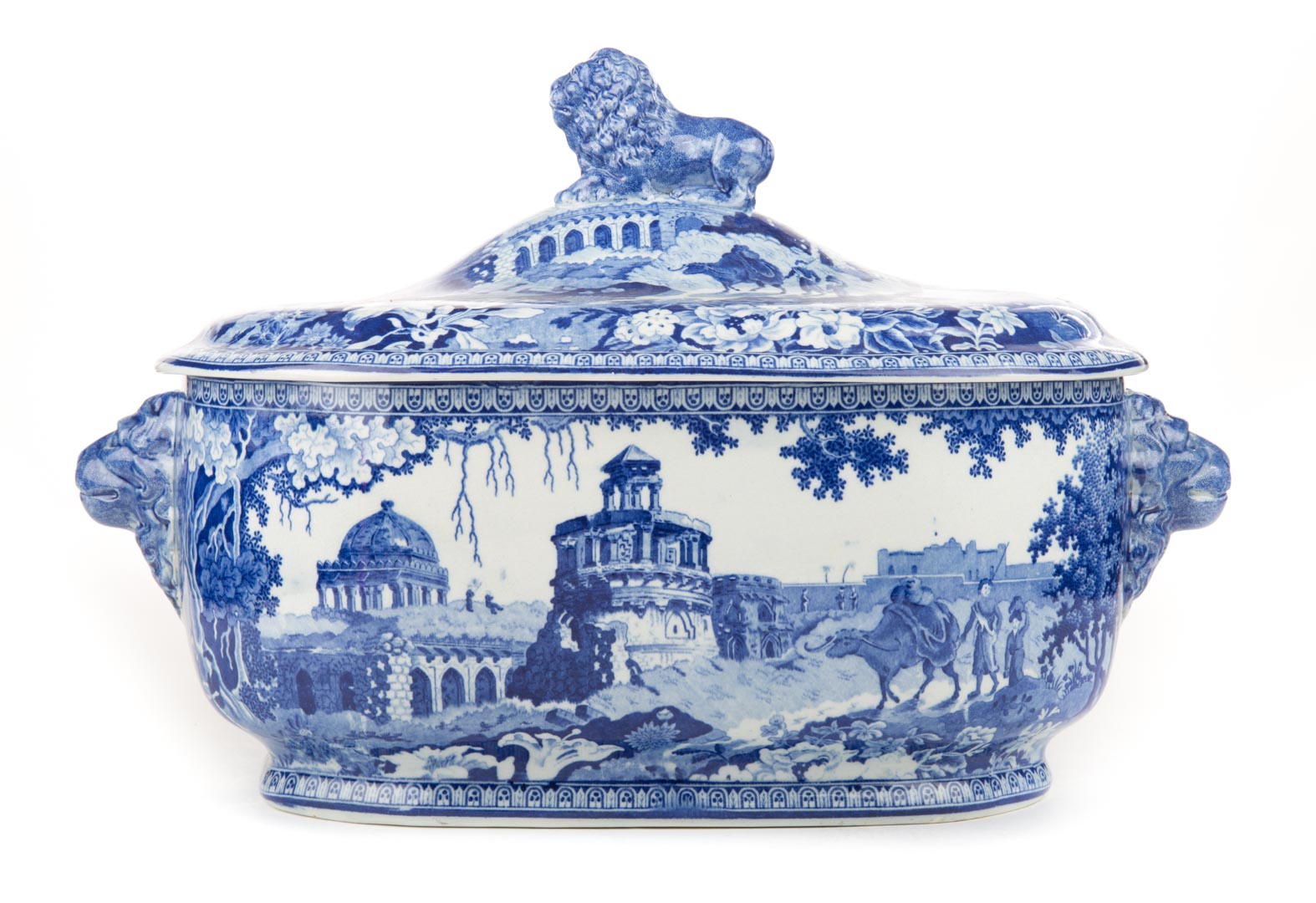 Appraisal: John Rogers pearlware Montoneros soup tureen second quarter- th century