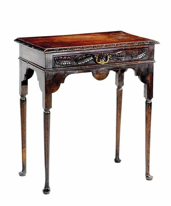 Appraisal: English carved oak side table early th century in the