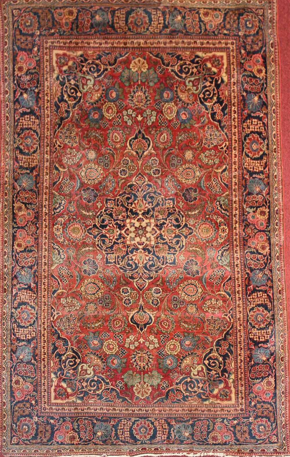 Appraisal: KASHAN RUG approx ' x ' '' retail tag Provenance