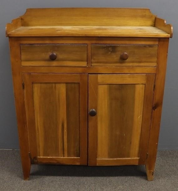 Appraisal: Pine poplar jelly cupboard th c h x w x