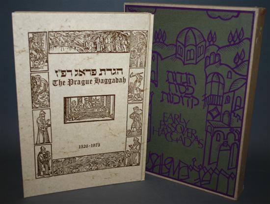 Appraisal: Judaica Haggadot Titles housed in one case The Passover Haggadah