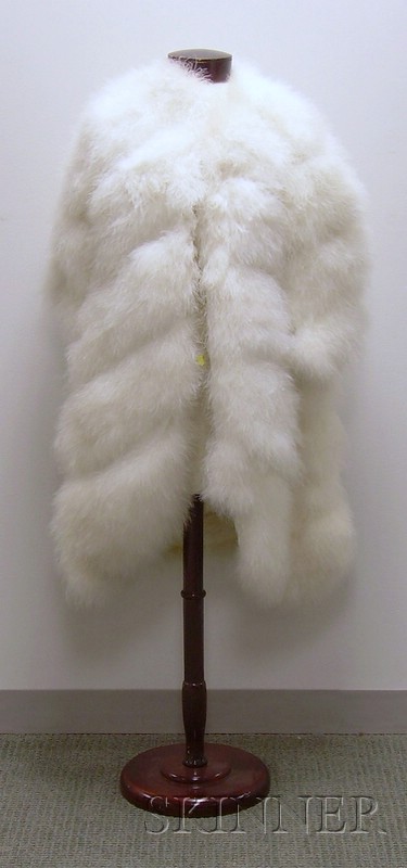 Appraisal: Marabou White Feather Coat approx size