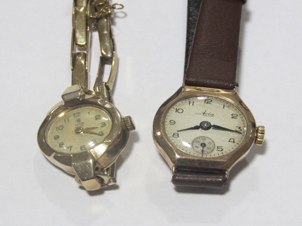 Appraisal: Lot comprising ladies ct gold Tudor Royal wrist watch on