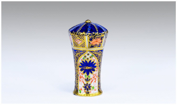 Appraisal: Royal Crown Derby Imari Pattern Miniature Pepper Shaker With Royal