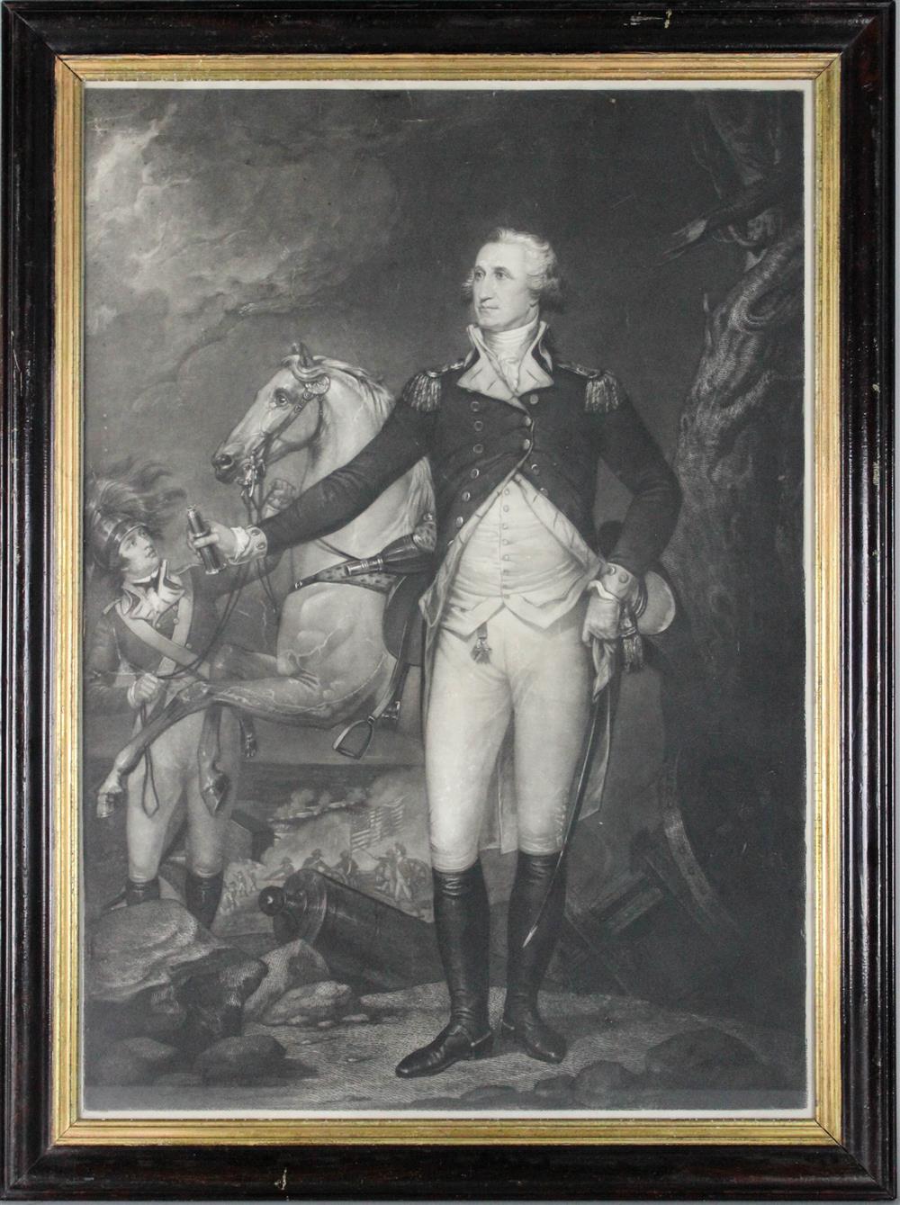 Appraisal: WILLIAM WARNER AMERICAN - GEN WASHINGTON ON THE BATTLE FIELD