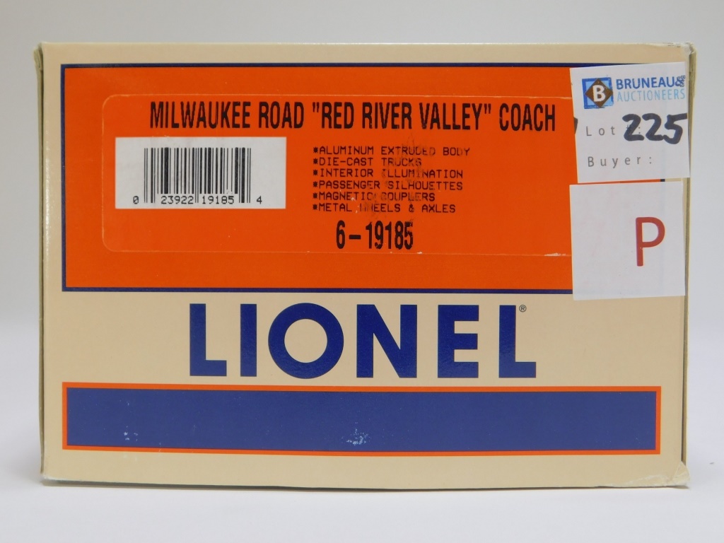 Appraisal: LIONEL MILWAUKEE ROAD RED RIVER VALLEY COACH TRAIN Item no