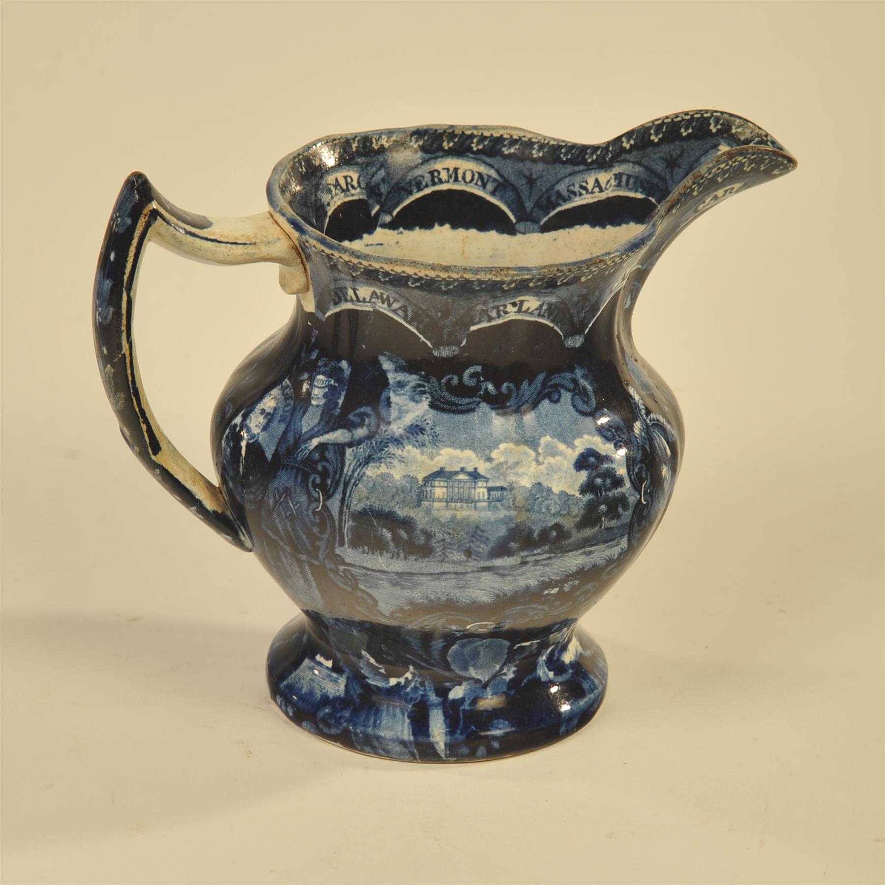 Appraisal: HISTORICAL BLUE STATES CREAMER England nd quarter- th century Clews