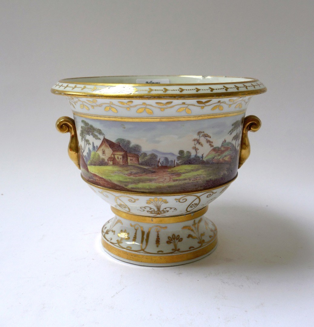 Appraisal: A Coalport jardini re and stand circa set with gilt