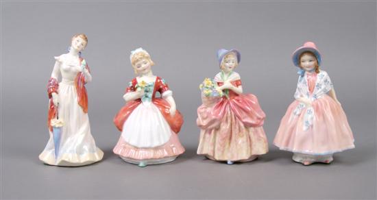 Appraisal: A Group of Royal Doulton Miniature Porcelain Figures Height of